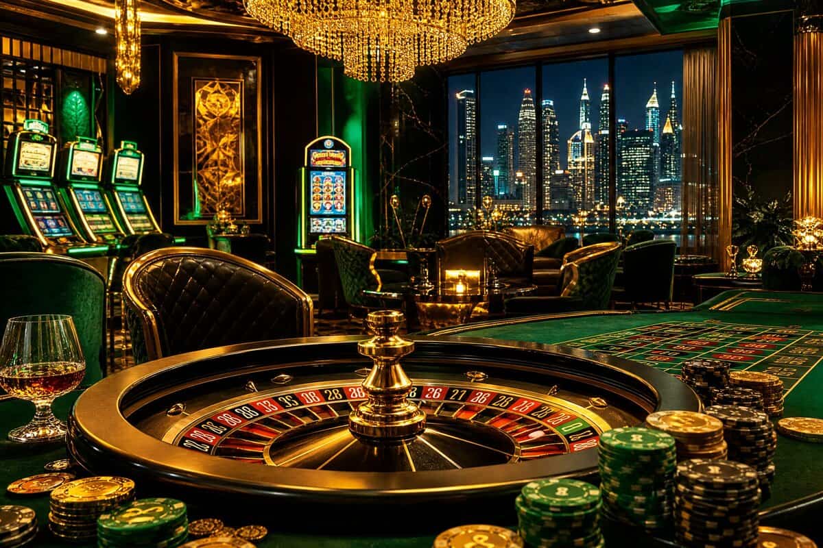 Longfu88 Malaysia casino with roulette, playing cards and chips